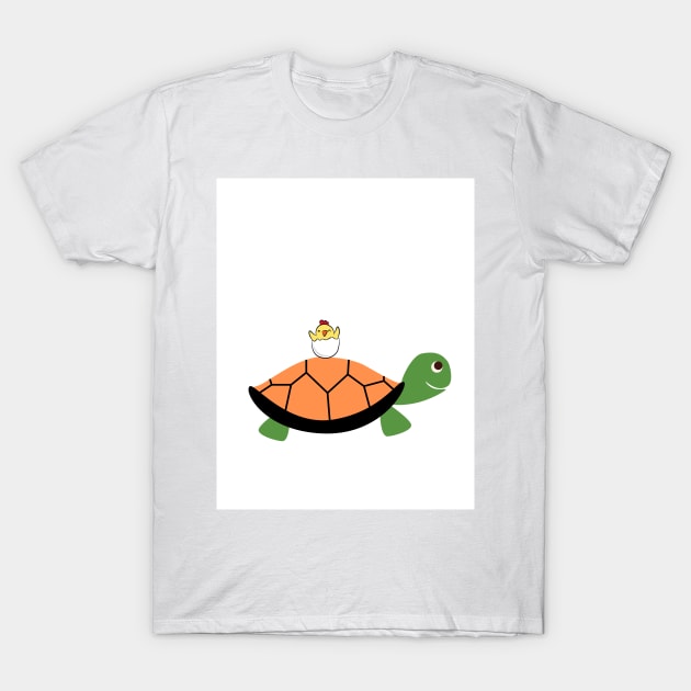 Schildkröte mit Küken T-Shirt by Island of Design